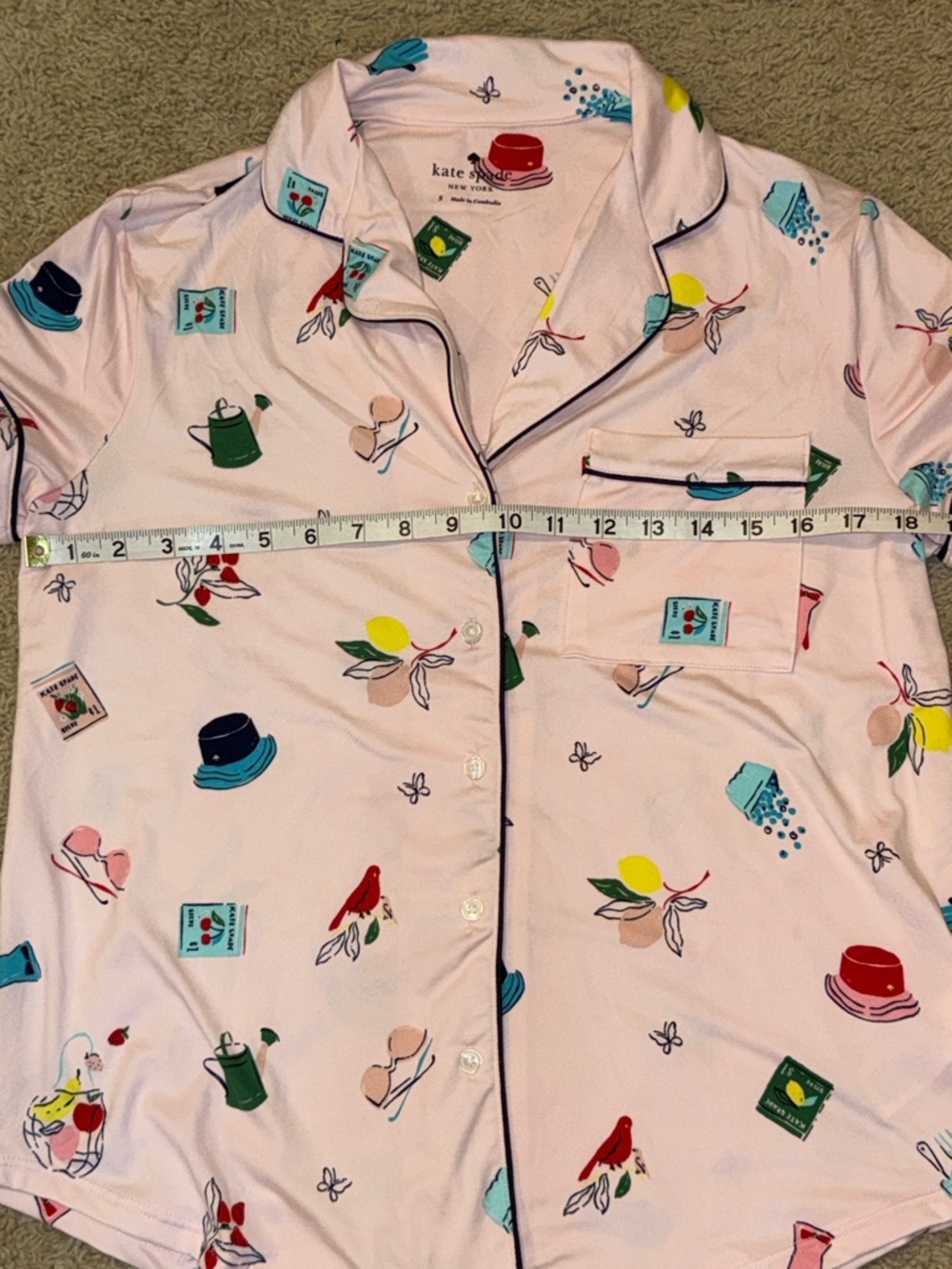kate spade Light Pink Printed Two-Piece Pajama Set - Picture 4 of 13